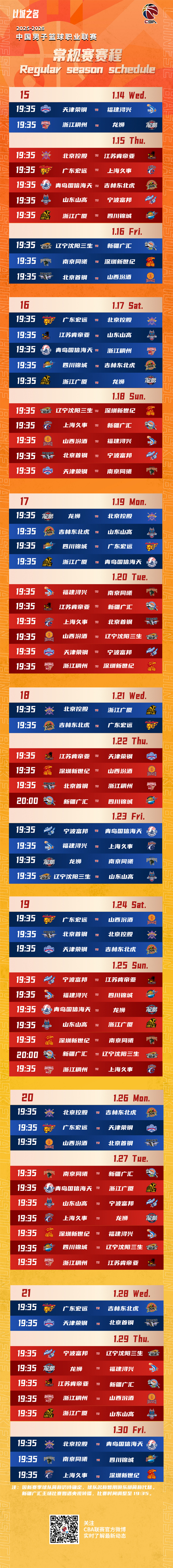 今晚广州队调整名单以备荷甲风云突变广州队冲刺阶段伤情更新之后，拉齐奥围绕CBA常规赛调整名单